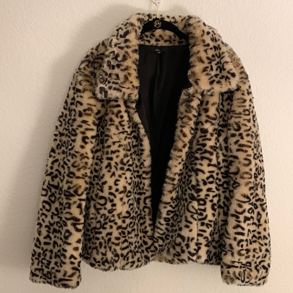 Fate Leopard Print Fuzzy Jacket - image 3